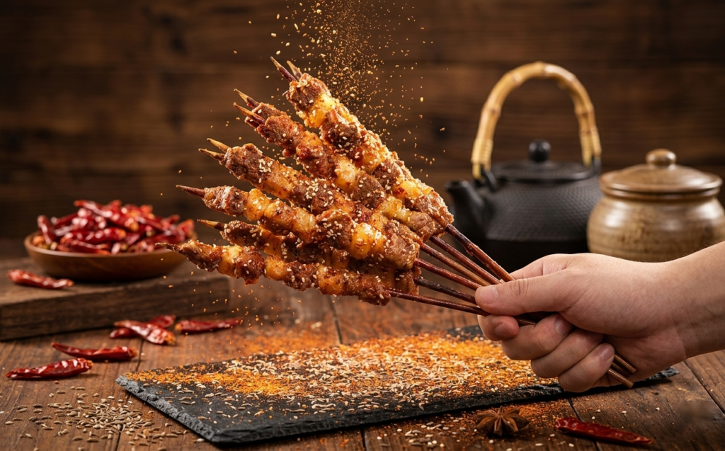 使用明特烧烤料制作的烧烤展示图