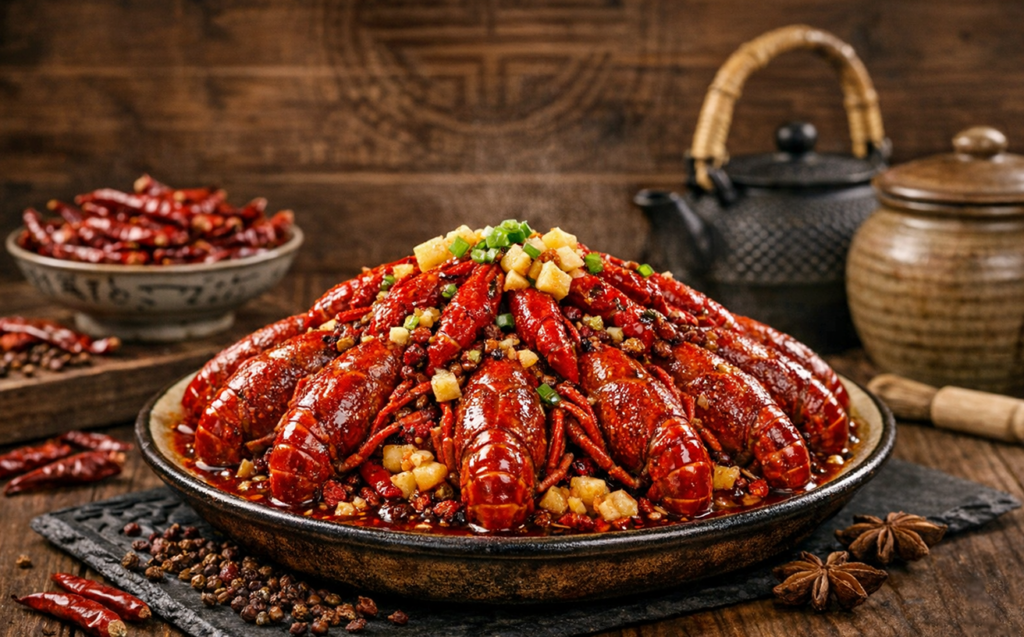 使用明特小龙虾料制作的小龙虾展示图